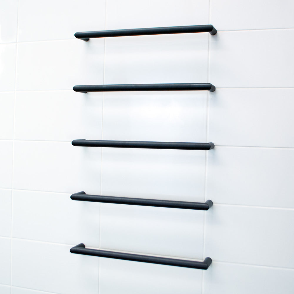 5 x Single Round Bar KIT - Matt Black - 500 x 90mm 12W per bar